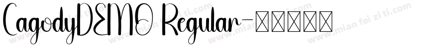 CagodyDEMO Regular字体转换